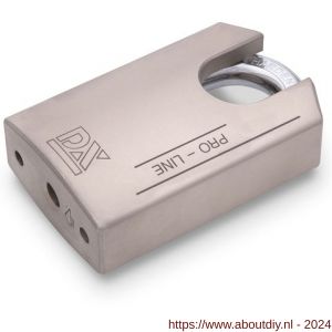 Dulimex DX HSPRO 50 C SE hangslot DX PRO-line SKG* 50 mm verschillend sluitend gesloten beugel 3 sleutels en security card zilver - A30204144 - afbeelding 1