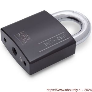 Dulimex DX HSPRO 60 O BE hangslot DX PRO-line SKG** 60 mm verschillend sluitend open beugel 3 sleutels en security card zwart - A30204147 - afbeelding 1