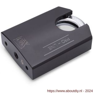 Dulimex DX HSPRO 60 C BE hangslot DX PRO-line SKG** 60 mm verschillend sluitend gesloten beugel 3 sleutels en security card zwart - A30204151 - afbeelding 1