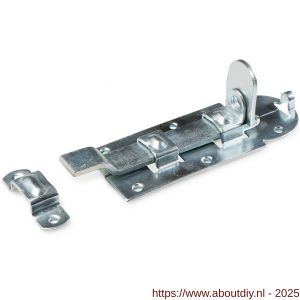 Dulimex DX ZGB 140BV hangslotrolschuif 56x140 mm schootdikte 5 mm met bocht staal verzinkt - A30202578 - afbeelding 1