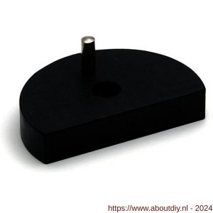Dulimex DX ACC 10 DST V rubber onderlegger 10x55 mm voor deurstopper vloermodel met zijbuffer 55x18 mm RVS rubber zwart - A30202622 - afbeelding 1