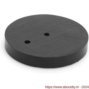 Dulimex DX ACC 12 DST BE Rubber onderlegger 12x85 mm tbv deurstopper vloermodel met zijbuffer 85x26 mm RVS rubber zwart - A30204260 - afbeelding 1