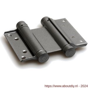 IBFM Dulimex DX DVD 075/29 SE Bommer scharnier dubbelwerkend 29/75 mm voor deurdikte 18-25 mm staal zilvergrijs gelakt - A30204031 - afbeelding 1