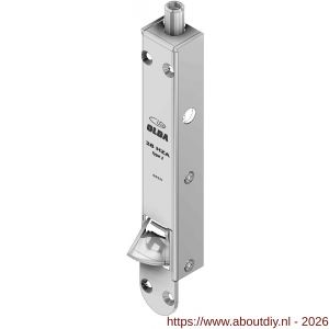 Olda 28 HZA 15 T1 automatische kantschuif type 28 HZA type 1 verlengde schoot +15 mm staal verzinkt voor houten deuren - A30205027 - afbeelding 1