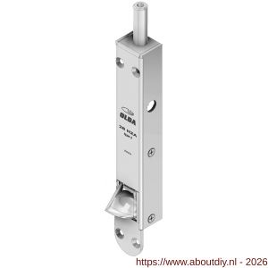 Olda 28 HZA 30 T1 automatische kantschuif type 28 HZA type 1 verlengde schoot +30 mm staal verzinkt voor houten deuren - A30205028 - afbeelding 1