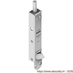 Olda 28 HZA 30 T2 automatische kantschuif type 28 HZA type 2 verlengde schoot +30 mm staal verzinkt voor houten deuren - A30205032 - afbeelding 1