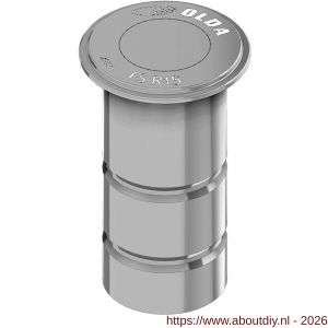 Olda FS R15 sluitpot type FSR 15 lijm type diameter 13 mm voor schoten tussen diameter 10 mm tot diameter 15 mm RVS - A30205018 - afbeelding 1