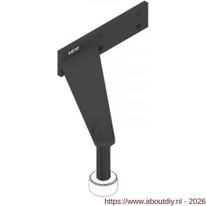 Olda 73 DS BL deurbegrenzer type 73 DS BL staal zwart - A30205102 - afbeelding 1
