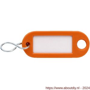 Dulimex DX 1000OR sleutellabel met ophangoog en S-haak kunststof oranje zak 100 stuks - A30202052 - afbeelding 1