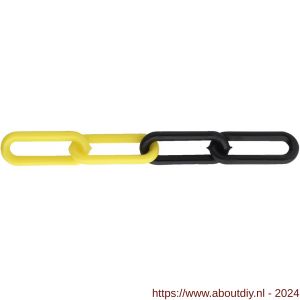 Dulimex DX 1501-06 kunststof ketting op rol 25 m 6 mm zwart-geel - A30202970 - afbeelding 1
