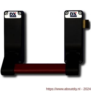 Dulimex DX PO 296 EB RZ anti-paniekstang DX 296 RZ enkele deur 1-puntssluiting opliggende dagschoot rood-zwart - A30202136 - afbeelding 1