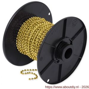 Dulimex DX KkT.3036-B kogelketting 3,6 mm messing rol 25 m - A30203424 - afbeelding 1