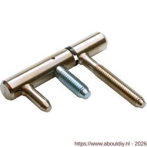 Dulimex DX HPL12705024-0 inboorpaumelle diameter 12 mm zwarte nylon ring voor metalen deuren en kozijnen staal vernikkeld - A30201668 - afbeelding 1