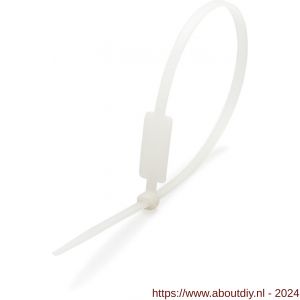 Dulimex DX 83300-48 markeerlabel kabelbundelband nylon 6.6 naturel 4,8x300 mm label 13,0x28,0 mm - A30200120 - afbeelding 1