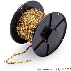 Dulimex DX PAT03 12X05ME patentketting rol 25 m 0,3 mm 12x5 mm messing - A30201380 - afbeelding 1
