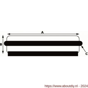 Dulimex DX DST V LS 85SF deurstopper 85x38 mm vloermodel losse schijf staal RVS finish - A30202621 - afbeelding 2