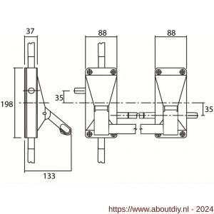 Dulimex DX PO 702 EB DX anti-paniekstang Heavy Duty DX 702 enkele deur 2-puntssluiting inbraakwerend antraciet grijs - A30202139 - afbeelding 2