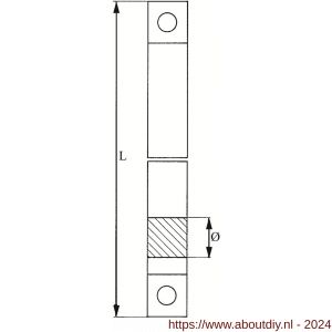 Deni STANG 1025 pompespagnoletstang dikte 10 mm lengte 2500 mm (1100 en 1400) verzinkt - A30203631 - afbeelding 2
