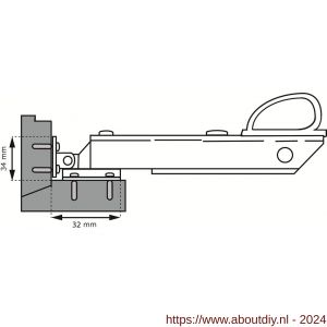 Dulimex DX RUZ-WKS-300WE raamuitzetter wegdraaibaar smalle montagevoet korte hendel voor klep- en uitzetramen SKG** RVS wit-wit - A30204368 - afbeelding 2