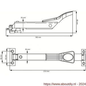 Dulimex DX RUZ-W-010SE raamuitzetter wegdraaibaar voor klep- en uitzetramen zilver-antraciet - A30202785 - afbeelding 2