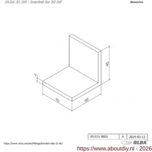Olda 31 DK montageplaatje type 31 DK voor 30 DK aluminium - A30205007 - afbeelding 2