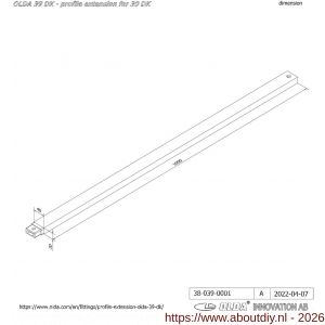 Olda 39 DK ZP profiellengte type 31 DK ZP voor 30 DK staal verzinkt - A30205008 - afbeelding 2