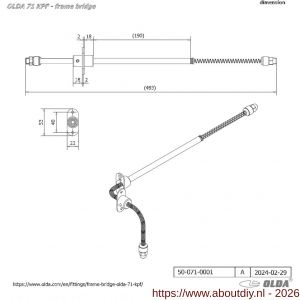 Olda 71 KPF deurautomaat kabelgeleider type 71 KPF staal verzinkt - A30205001 - afbeelding 2
