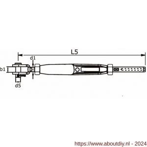 Dulimex DX 932-0603ITG spanschroef M6 3 mm kabel gaffel-terminal RVS AISI 316 - A30204699 - afbeelding 2