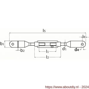Dulimex DX 1480-12PE spanschroef met bladeinden DIN 1480 12 mm verzinkt - A30201071 - afbeelding 2