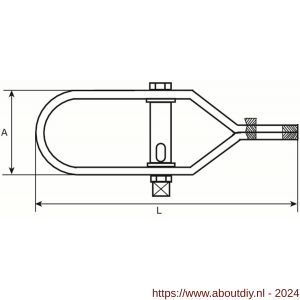 Dulimex DX 407-01V ZL draadspanner nummer 1 80 mm thermisch verzinkt per stuk gelabeld - A30202862 - afbeelding 2