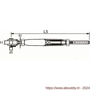 Dulimex 932-0804ITG spanschroef M8-4 mm gaffel-terminal RVS AISI 316 - A30201165 - afbeelding 2