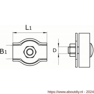 Dulimex DX 411-06E staaldraadklem simplex 6 mm verzinkt - A30200975 - afbeelding 2