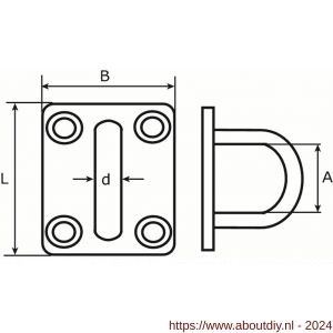 Dulimex DX OVP.4206-ZB dekoog 6 mm RVS 316 1 stuk op kaart - A30203313 - afbeelding 2