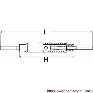 Dulimex DX 1478-12AE spanschroef met aanlaseinden DIN 1478 12 mm blank - A30201058 - afbeelding 2