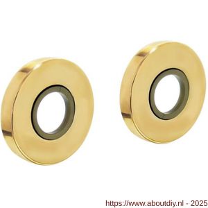 Intersteel 3186 rozetten verdekt diameter 49x7 mm messing ongelakt - A26002476 - afbeelding 1