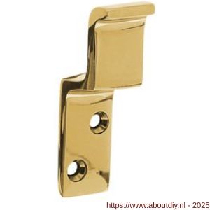 Intersteel 3700 sluitplaat met haak voor WC-overslag Vrij-Bezet messing ongelakt - A26009066 - afbeelding 1