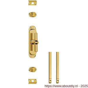 Intersteel Living 5620 set kruk-espagnolet T-kruk inclusief stangenset 2x 1250 mm messing ongelakt - A26009319 - afbeelding 1