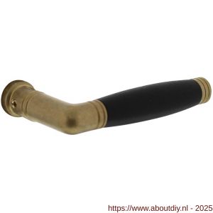 Intersteel 0375 deurkruk gatdeel Ton 222 messing getrommeld-ebbenhout - A26001397 - afbeelding 1