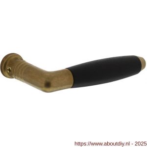Intersteel 0377 deurkruk gatdeel Ton 400 messing getrommeld-ebbenhout - A26001400 - afbeelding 1