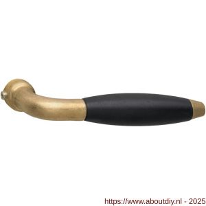 Intersteel 0420 deurkruk gatdeel Antonnet messing getrommeld-ebbenhout - A26001414 - afbeelding 1
