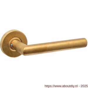 Intersteel 0583 deurkruk gatdeel Jura op rozet verdekt diameter 53x10 mm PVD messing getrommeld - A26011267 - afbeelding 1