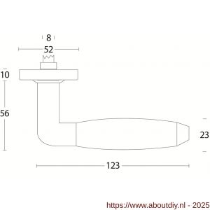 Intersteel 0640 deurkruk gatdeel Combinatie op rozet verdekt diameter 53x10 mm PVD messing getrommeld-zwart - A26011260 - afbeelding 2