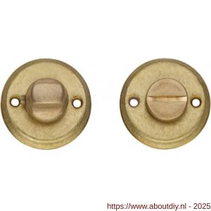 Intersteel Living 3173 WC-sluiting diameter 50x5 mm met stift 8x8 mm messing getrommeld - A26002702 - afbeelding 1