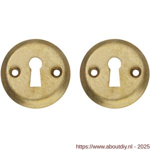 Intersteel Living 3173 sleutelrozetten diameter 50x5 mm messing getrommeld - A26011101 - afbeelding 1
