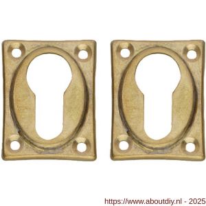 Intersteel Living 3183 cilinderrozetten 47x37x5 mm messing getrommeld - A26011104 - afbeelding 1