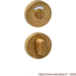 Intersteel Living 3410 WC-sluiting verdekt diameter 53x10 mm met stift 8x8 mm PVD messing getrommeld - A26010944 - afbeelding 1