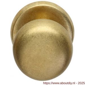 Intersteel Living 3930 voordeurknop zwaar diameter 70 mm op achterplaat diameter 75 mm messing getrommeld - A26007414 - afbeelding 1