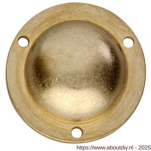 Intersteel Living 3975 afdekplaatje voor bout voordeurknop messing getrommeld - A26007544 - afbeelding 1