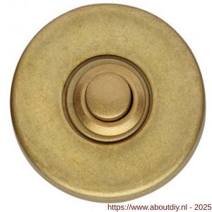 Intersteel Living 3990 beldrukker rond verdekt messing getrommeld - A26007284 - afbeelding 1