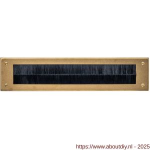 Intersteel Living 4015 tochtwering rechthoekig 340x76 mm PVD messing getrommeld - A26010924 - afbeelding 1